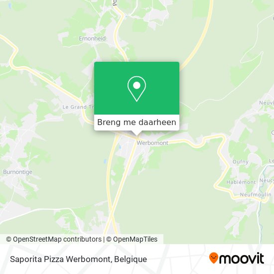 Saporita Pizza Werbomont kaart