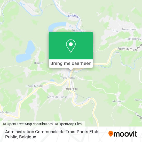 Administration Communale de Trois-Ponts Etabl. Public kaart