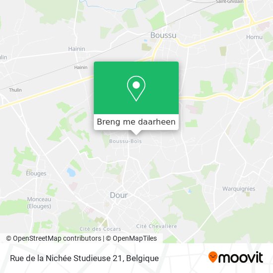 Rue de la Nichée Studieuse 21 kaart