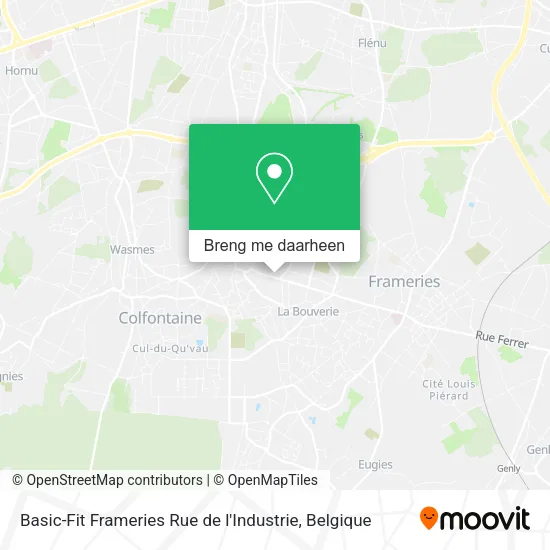 Basic-Fit Frameries Rue de l'Industrie kaart