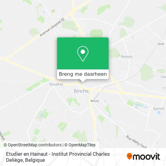 Etudier en Hainaut - Institut Provincial Charles Deliège kaart