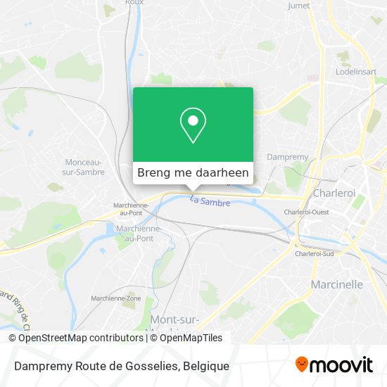 Dampremy Route de Gosselies kaart