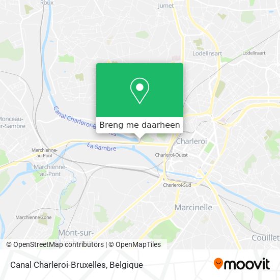 Canal Charleroi-Bruxelles kaart