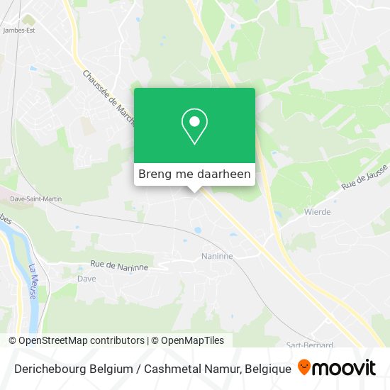 Derichebourg Belgium / Cashmetal Namur kaart