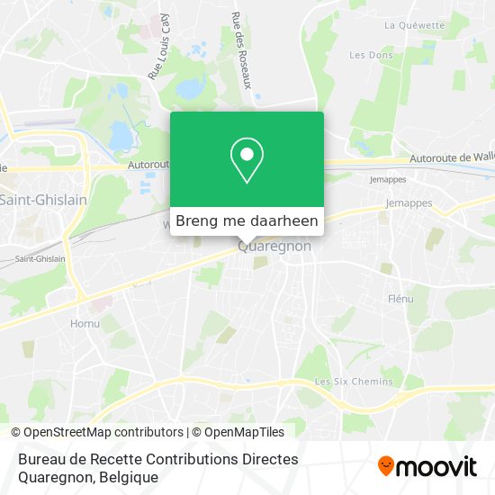 Bureau de Recette Contributions Directes Quaregnon kaart