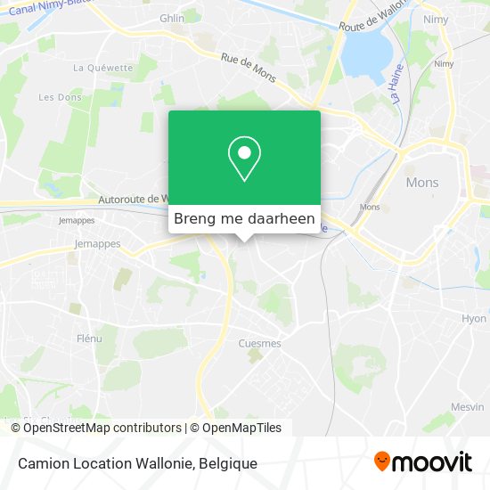 Camion Location Wallonie kaart