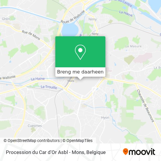 Procession du Car d'Or Asbl - Mons kaart
