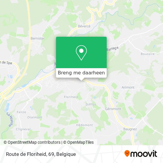 Route de Floriheid, 69 kaart