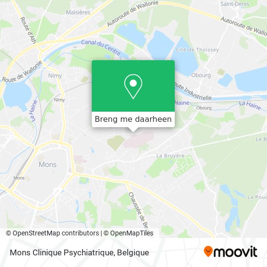 Mons Clinique Psychiatrique kaart