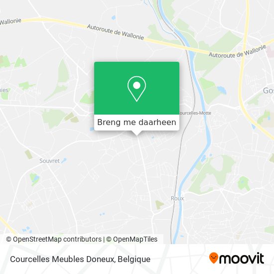 Courcelles Meubles Doneux kaart