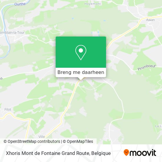 Xhoris Mont de Fontaine Grand Route kaart