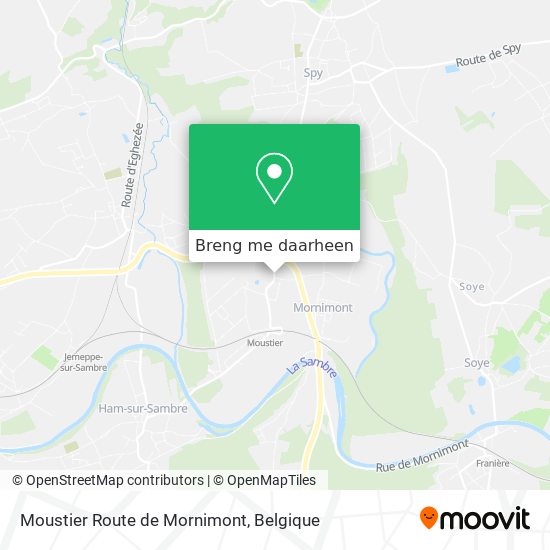 Moustier Route de Mornimont kaart