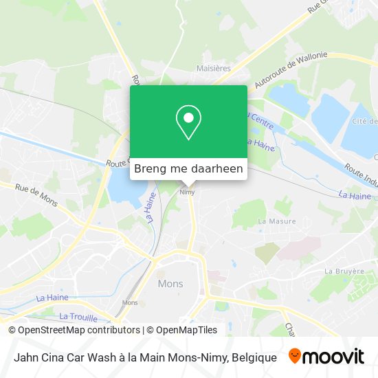 Jahn Cina Car Wash à la Main Mons-Nimy kaart