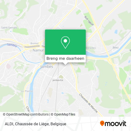 ALDI, Chaussée de Liège kaart