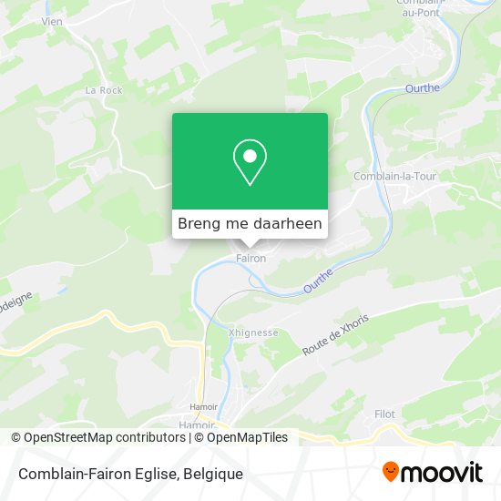 Comblain-Fairon Eglise kaart