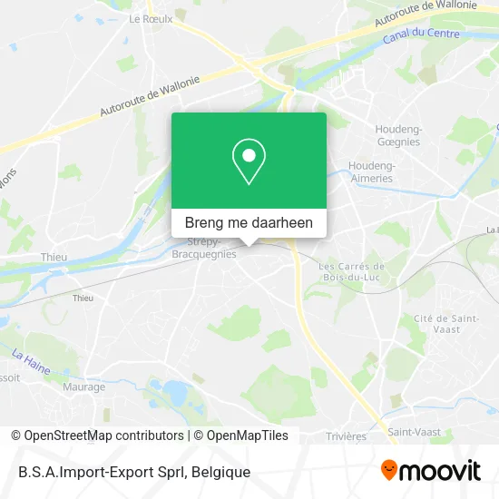 B.S.A.Import-Export Sprl kaart