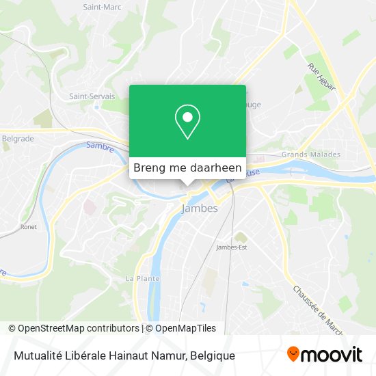 Mutualité Libérale Hainaut Namur kaart