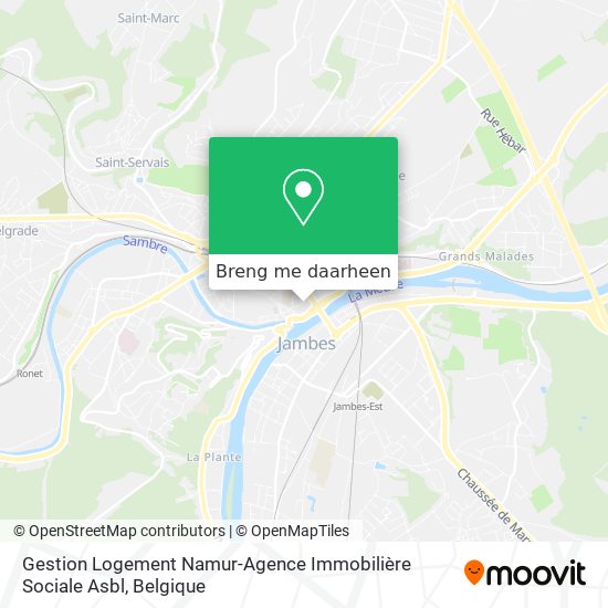 Gestion Logement Namur-Agence Immobilière Sociale Asbl kaart