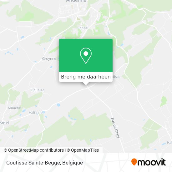 Coutisse Sainte-Begge kaart