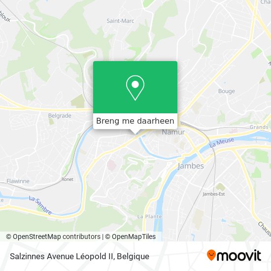 Salzinnes Avenue Léopold II kaart