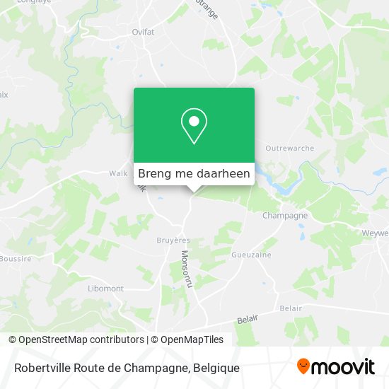 Robertville Route de Champagne kaart