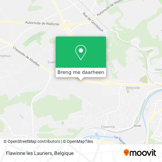 Flawinne les Lauriers kaart