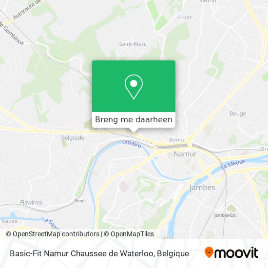 Basic-Fit Namur Chaussee de Waterloo kaart