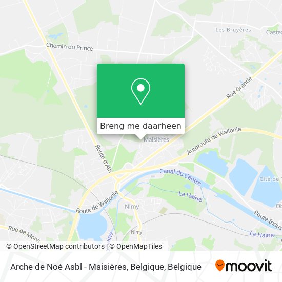 Arche de Noé Asbl - Maisières, Belgique kaart
