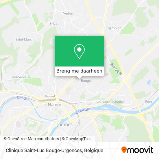 Clinique Saint-Luc Bouge-Urgences kaart