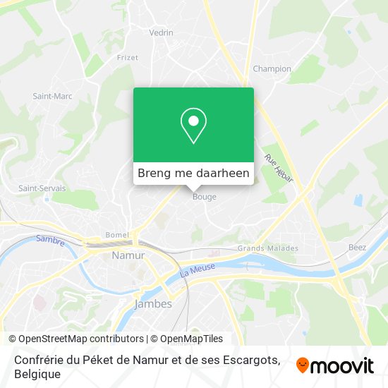 Confrérie du Péket de Namur et de ses Escargots kaart