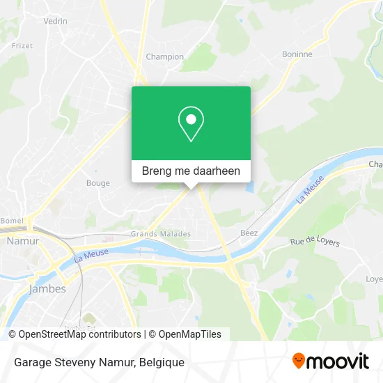 Garage Steveny Namur kaart
