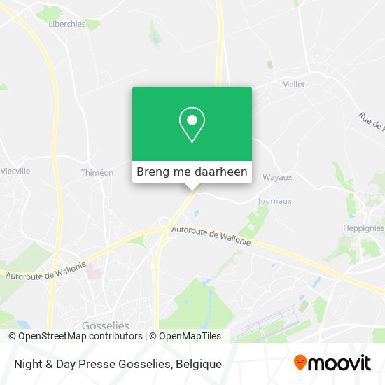 Night & Day Presse Gosselies kaart