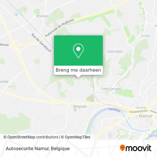 Autosecurite Namur kaart