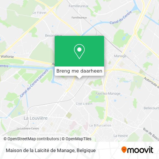 Maison de la Laïcité de Manage kaart