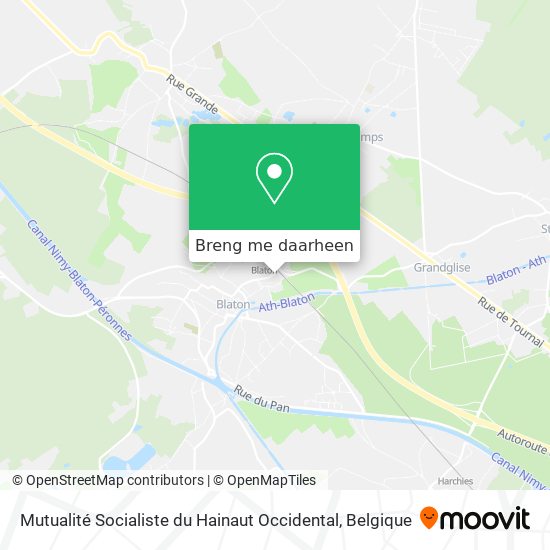 Mutualité Socialiste du Hainaut Occidental kaart