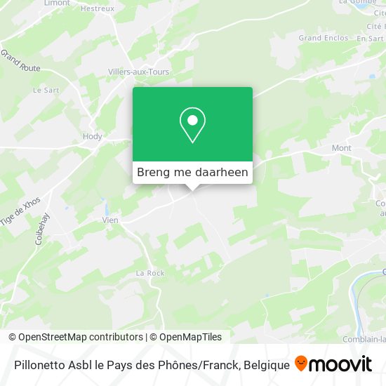 Pillonetto Asbl le Pays des Phônes / Franck kaart