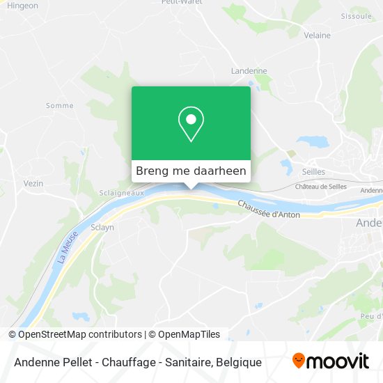 Andenne Pellet - Chauffage - Sanitaire kaart