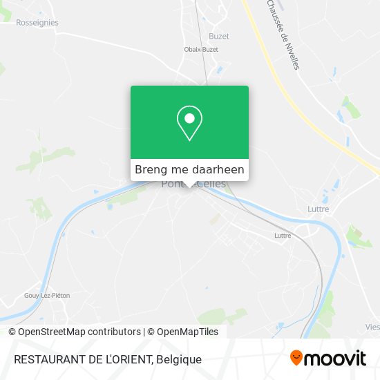 RESTAURANT DE L'ORIENT kaart