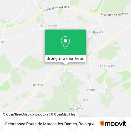 Gelbressee Route de Marche-les-Dames kaart