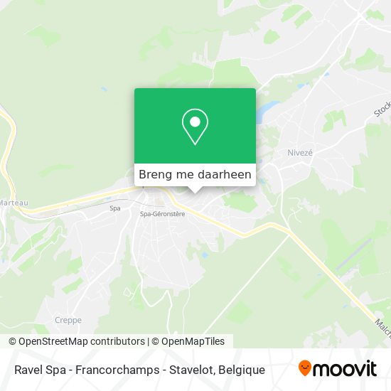 Ravel Spa - Francorchamps - Stavelot kaart