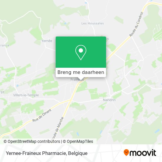 Yernee-Fraineux Pharmacie kaart