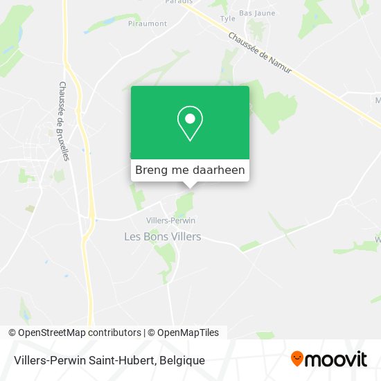Villers-Perwin Saint-Hubert kaart