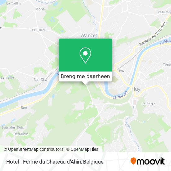 Hotel - Ferme du Chateau d'Ahin kaart