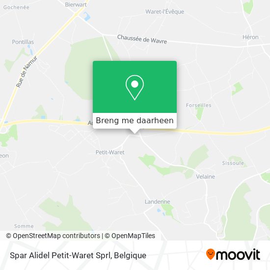 Spar Alidel Petit-Waret Sprl kaart