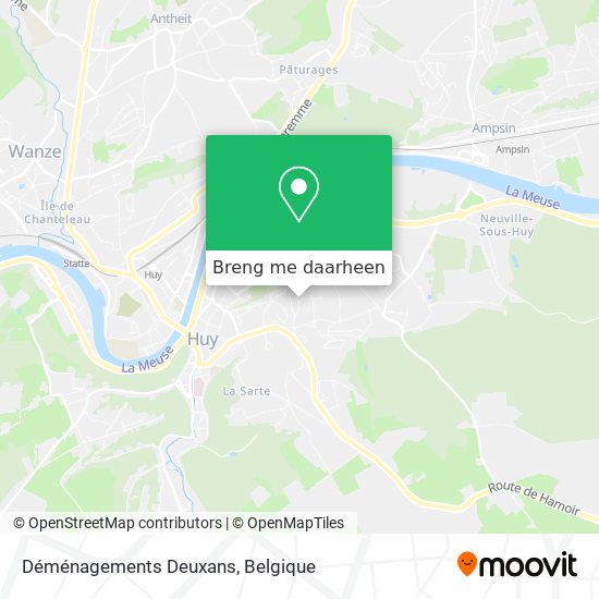Déménagements Deuxans kaart