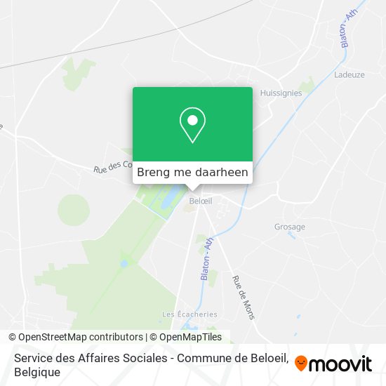 Service des Affaires Sociales - Commune de Beloeil kaart