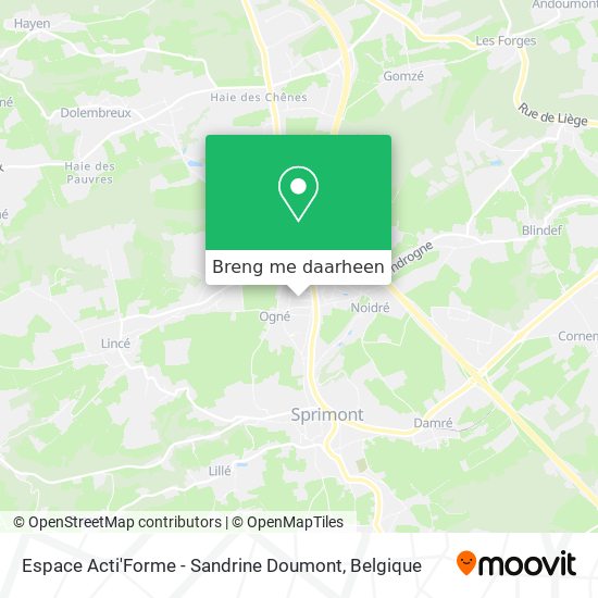 Espace Acti'Forme - Sandrine Doumont kaart