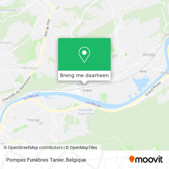 Pompes Funèbres Tanier kaart