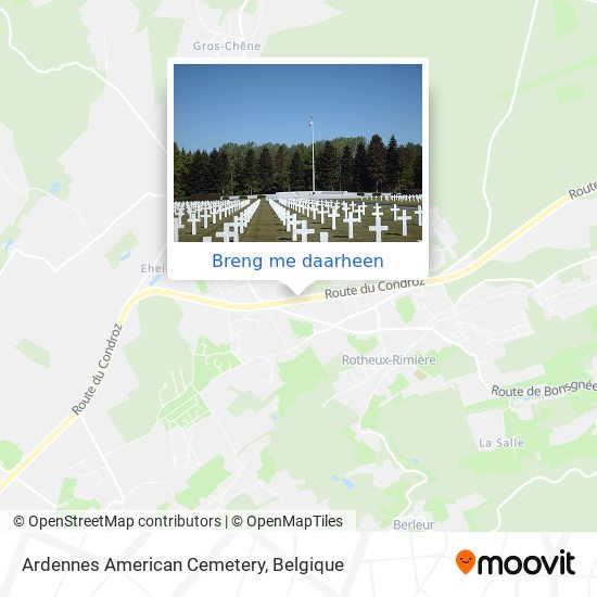 Ardennes American Cemetery kaart