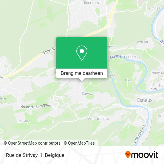 Rue de Strivay, 1 kaart